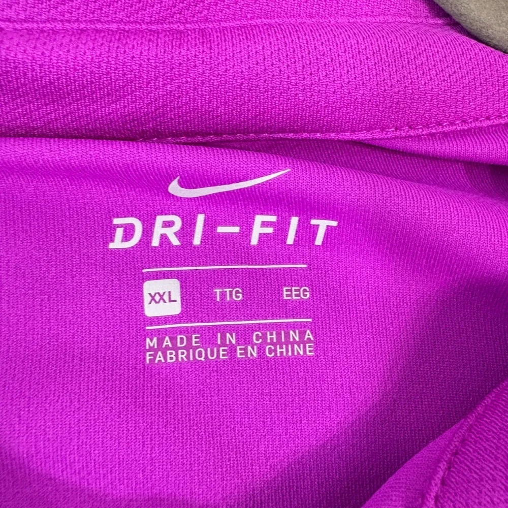 Nike Polo Shirt Mens XXL Purple Dri-Fit Golf Performance Short Sleeve Active